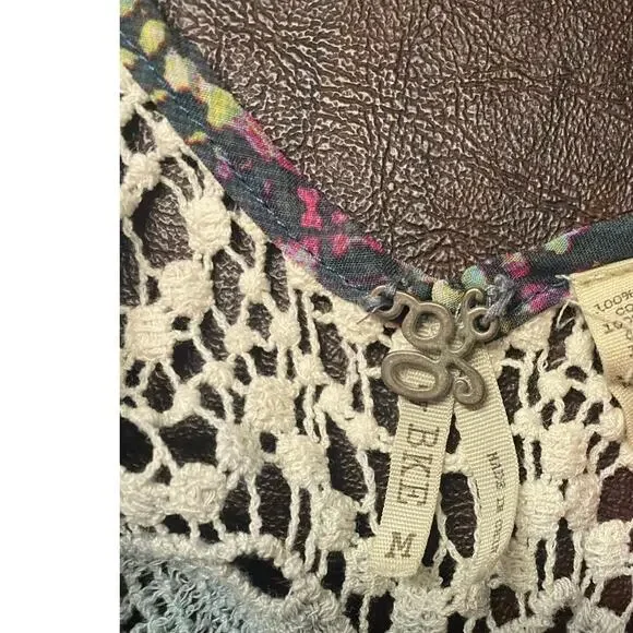 BKE Lace Crochet Layered Boho Babydoll Cami Top Size M Festival Beachy Indie - Picture 6 of 7